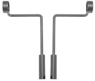Support de tringle sans perçage nickel mat Ø 25/28