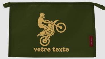 Trousse de toilette personnalisable avec motif mot