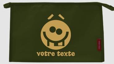 Trousse de toilette personnalisable avec motif smiley Trousse de toilette personnalisable
