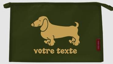 Trousse de toilette personnalisable avec motif chien Trousse de toilette personnalisable