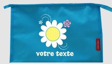 Trousse de toilette personnalisable avec motif fle