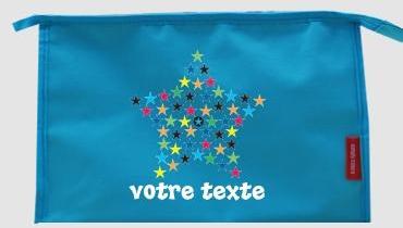 Trousse de toilette personnalisable avec motif éto