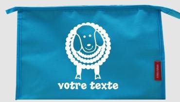 Trousse de toilette personnalisable avec motif mouton Trousse de toilette personnalisable