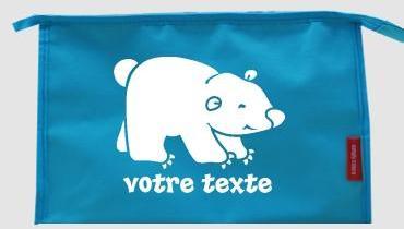 Trousse de toilette personnalisable avec motif our