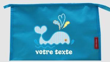 Trousse de toilette personnalisable avec motif baleine Trousse de toilette personnalisable