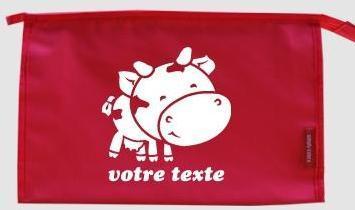 Trousse de toilette personnalisable avec motif vache Trousse de toilette personnalisable