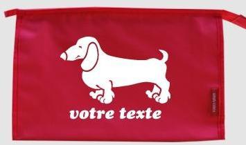 Trousse de toilette personnalisable avec motif chi