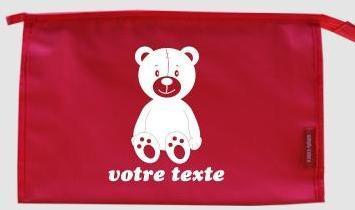 Trousse de toilette personnalisable avec motif our