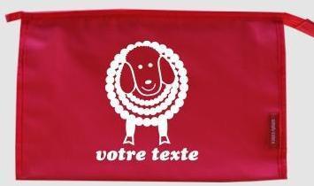 Trousse de toilette personnalisable avec motif mou