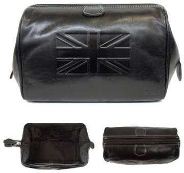 Trousse de toilette en cuir Tyler and Tyler marron Trousse de toilette en cuir