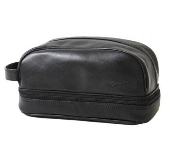 Trousse de toilette en cuir noir renaissance - gér
