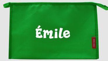 Trousse de toilette personnalisable avec prénom Ém