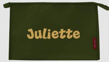 Trousse de toilette personnalisable avec prénom Ju