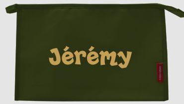 Trousse de toilette personnalisable avec prénom Jérémy Trousse de toilette personnalisable