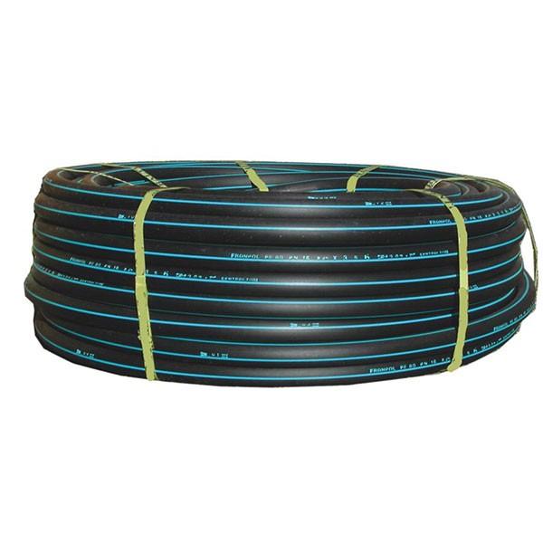 Tube polyéthylène - PEHD bande bleue D32 10B 100 m