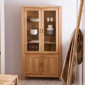 Argentier 4 portes en chêne finition huilée - L98xP40xH183cm Argentier 4 portes en chêne