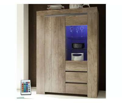 Vaisselier contemporain couleur chêne marron VENEZ