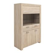 Vaisselier en bois avec vitrine 2 portes et 2 tiro