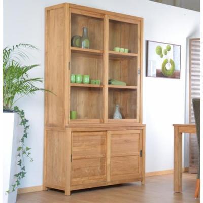 Vitrine vaisselier teck walk natura 120