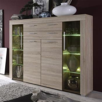 Vaisselier moderne couleur chêne clair CROSSING