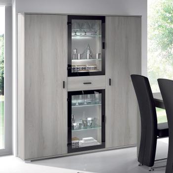 Argentier-vaisselier couleur chêne gris contempora