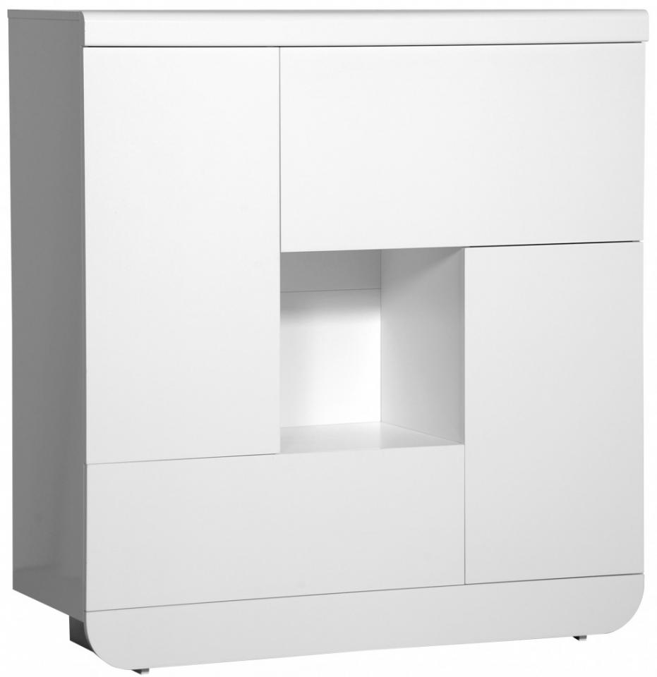 Armoire de rangement blanc laqué design