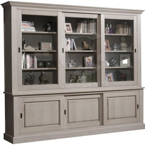 Vitrine murale contemporain en bois massif 273cm c