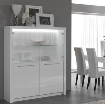 Vaisselier blanc laqué design DIVINE