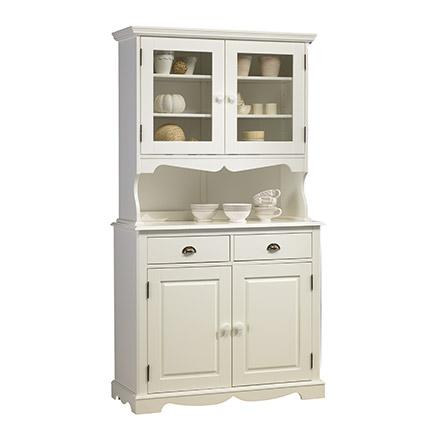 Buffet Vaisselier Blanc de Style Anglais