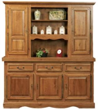Buffet vaisselier chêne 5 portes Manoir Buffet vaisselier chêne 5