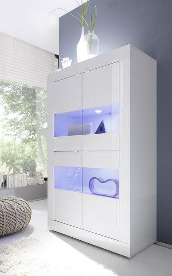 Vaisselier blanc laqué design FELINO