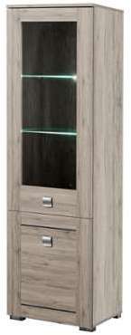 Vitrine à poser classique 194 cm à 2 portes dont 1 Vitrine à poser classique