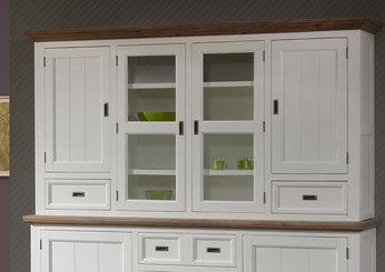 Rehausse vaisselier contemporain bois massif coule