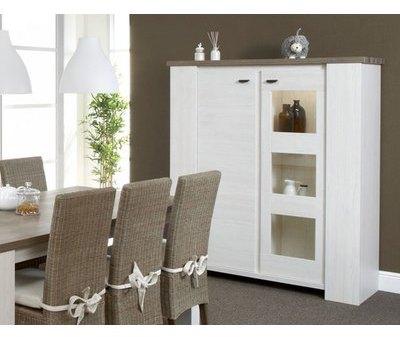 Vaisselier contemporain coloris chêne clair RENO 2