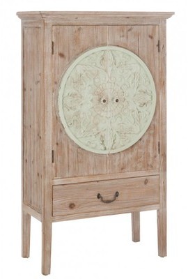 Armoire Chinoise 2 Portes Naturel / Menthe 75X35X1