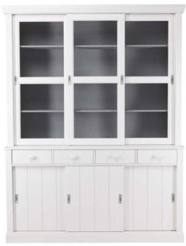 Buffet vaisselier en pin blanc BODRI
