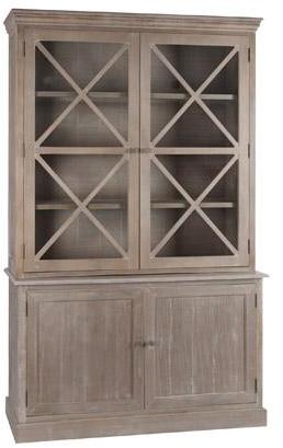 Vaisselier 4 portes vitrées et pleines 136x41x216c