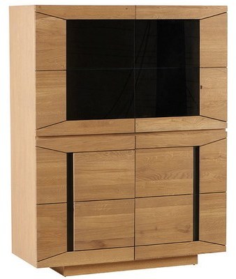 Enfilade chêne massif vitrée Dark