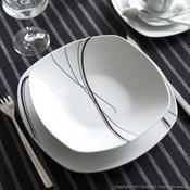 Service de table carré 30 pièces en porcelaine ZIG