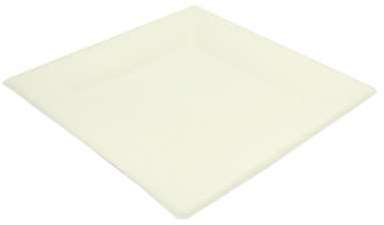 50 assiettes carrées biodégradables 19 cm