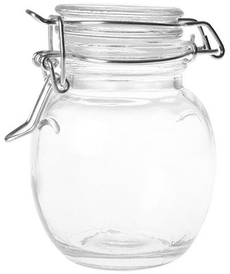 Petit bocal rond en verre joint blanc 11 cl