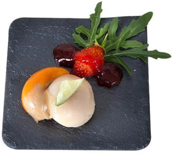 Assiette cocktail gris ardoise 11x11 cm