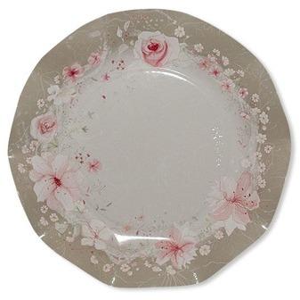 10 assiettes à dessert rondes en carton Voile PART