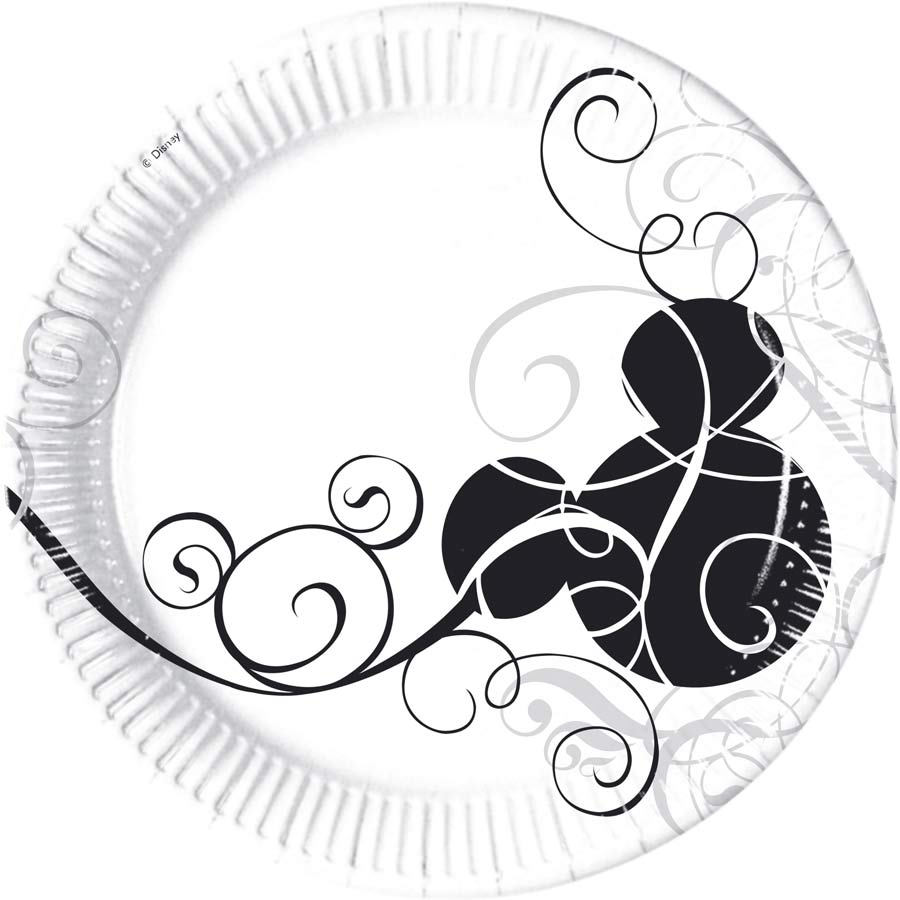 25 Assiettes Mickey Arabesque