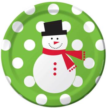 50 Petites Assiettes Snowman Fun