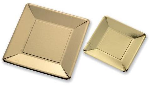 Assiettes carton doré