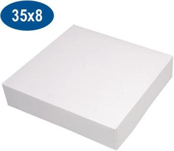 Boite pâtissière en carton blanche 35x8 cm