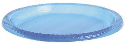 Assiette plastique PS bleue Ø 22 cm