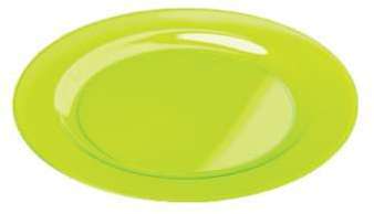 Assiette Plastique Verte Ø26cm (X6) Crokus