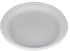 Assiettes jetables Plastique PAPSTAR Blanc - 100 /